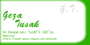 geza tusak business card